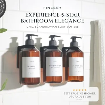 Stylish FINESSY Shampoo and Conditioner Dispenser Set