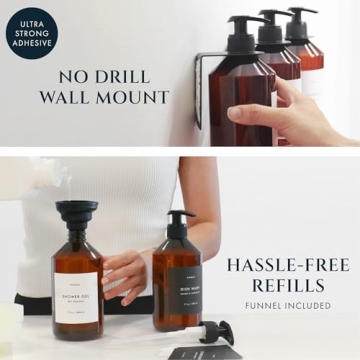 Stylish FINESSY Shampoo and Conditioner Dispenser Set