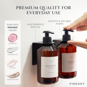 Stylish FINESSY Shampoo and Conditioner Dispenser Set