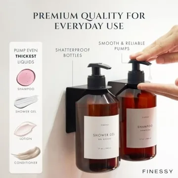 Stylish FINESSY Shampoo and Conditioner Dispenser Set