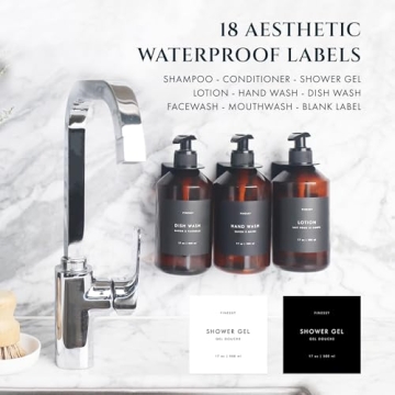 Stylish FINESSY Shampoo and Conditioner Dispenser Set