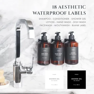 Stylish FINESSY Shampoo and Conditioner Dispenser Set