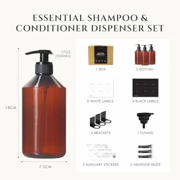 Stylish FINESSY Shampoo and Conditioner Dispenser Set