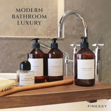 Stylish FINESSY Shampoo and Conditioner Dispenser Set