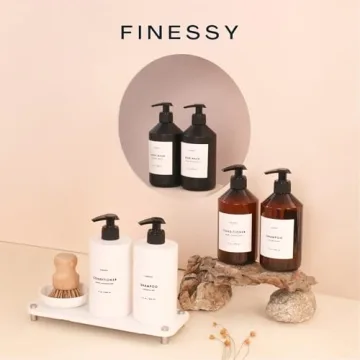 Stylish FINESSY Shampoo and Conditioner Dispenser Set
