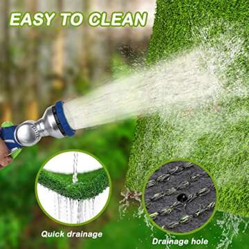 Artificial Grass, Fake Grass for Dog Training Pads, Dog Pee Pads, Reusable Dog Grass Mat with Drainage Hole, Indoor Outdoor Turf Grass Rug Area Patio Lawn Decoration(39.4x31.5in)