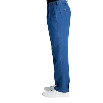 Haggar Men's Classic Fit Denim Trouser Pant – Comfort & Style