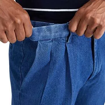 Haggar Men's Classic Fit Denim Trouser Pant – Comfort & Style