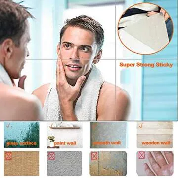 GXOEEGOF 17" x 12" Self Adhesive Acrylic Mirror Sheet 0.08" Thick, Non Glass Safety Mirror Great for Classroom Camping Baby Kids Playroom