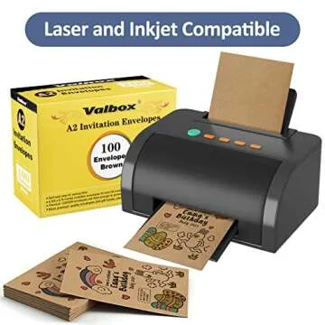 ValBox A2 Invitation Envelopes 100 Qty 4.375x5.75" Brown Kraft Envelopes Self Seal for Invitations, Photos, Wedding, Announcements, Thank you Notes, RSVP, Greeting Cards | 4-3/8 x 5-3/4 Inches(A2)