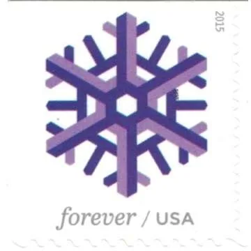Colorful Snowflakes Forever Stamps Book of 20