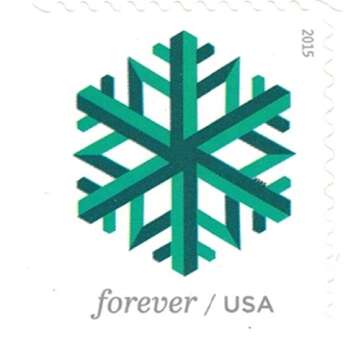 Geometric Snowflakes Book of 20 Forever Stamps Scott 5034c