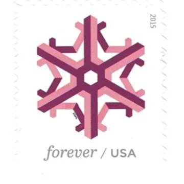 Colorful Snowflakes Forever Stamps Book of 20