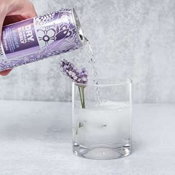 DRY Sparkling Non-Alcoholic Lavender Botanical Bubbly I 4 Clean Ingredients I Delicious Way to Be So...