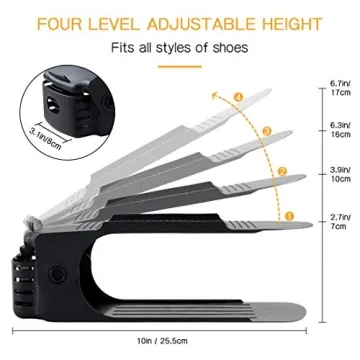 ZNCMRR Adjustable Shoe Slots 20 Pack Organize Your Closet