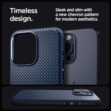 Spigen Mag Armor MagFit Case for iPhone 15 Pro Max - Navy Blue