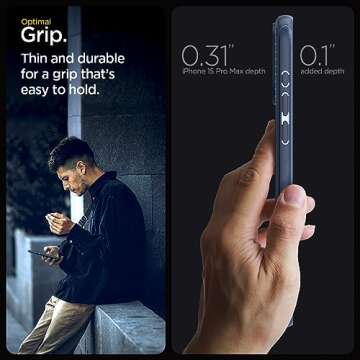 Spigen Mag Armor MagFit Case for iPhone 15 Pro Max - Navy Blue