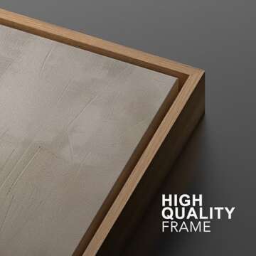 MUDECOR Framed Wall Art Print Set Minimalist Abstract Landscape Misty Horizons Illustrations Modern Art Decorative Chic for Living Room, Bedroom, Office - 24"x36"x3 Natural