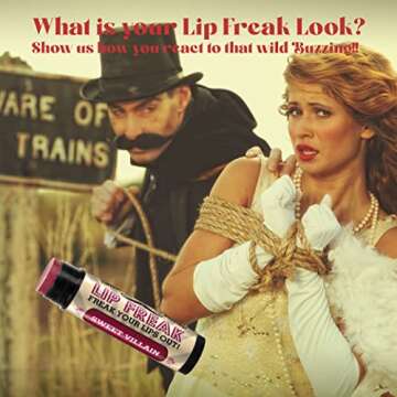 Doctor Lip Bang's BUZZING Lip Balm | Lip Freak | 100% All Natural | Cruelty Free | Sweet Villain | 2 Pack