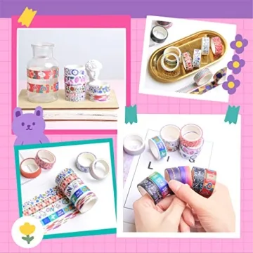 40 Rolls Colorful Washi Tape Set for DIY Crafts & Scrapbooking