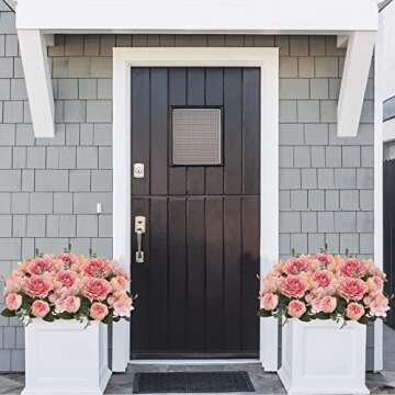 FRAKYEN 2PCS Artificial Plants & Flowers Artificial Bridal Flowers Latex Flowers Bouquet Wedding Artificial Silk Decoration for Cemetery Decoration Home Kitchen Bedroom Wedding Party Decor