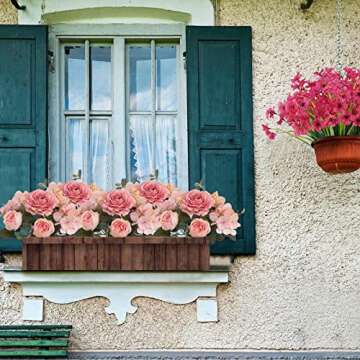 FRAKYEN 2PCS Artificial Plants & Flowers Artificial Bridal Flowers Latex Flowers Bouquet Wedding Artificial Silk Decoration for Cemetery Decoration Home Kitchen Bedroom Wedding Party Decor