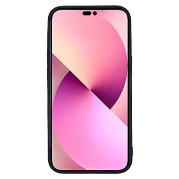 DMaos for iPhone 15 Pro Max Case for Women, Crocodile Synthetic Patent Leather Cover, Classic Fashion for iPhone15 Pro Max 2023 6.7 Inch - Black