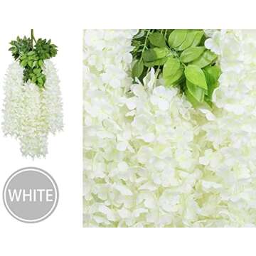 U'Artlines 36 Pack Artificial Wisteria Vines for Home Decor