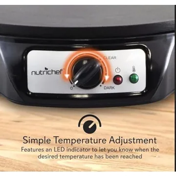 Nutrichef 12 Inch Electric Crepe Maker Nonstick Griddle