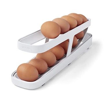 Space-Saving Rolling Egg Dispenser for Refrigerator