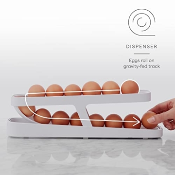 Space-Saving Rolling Egg Dispenser for Refrigerator