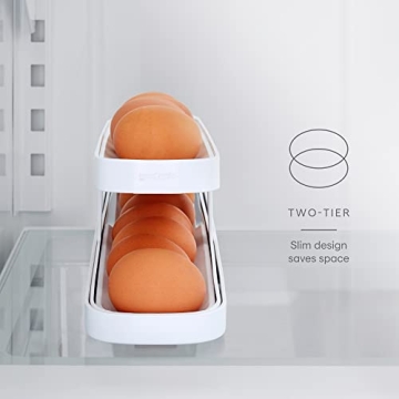 Space-Saving Rolling Egg Dispenser for Refrigerator
