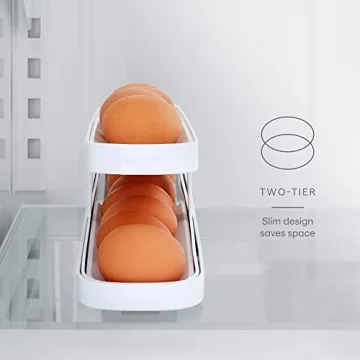 Space-Saving Rolling Egg Dispenser for Refrigerator