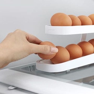 Space-Saving Rolling Egg Dispenser for Refrigerator
