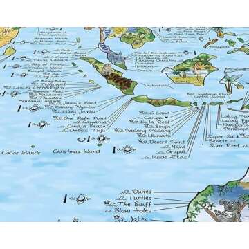 Surf Maps World Map for Surf Enthusiasts and Decor