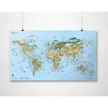 Surf Maps World Map for Surf Enthusiasts and Decor
