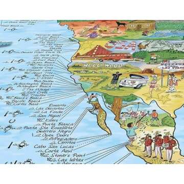 Surf Maps World Map for Surf Enthusiasts and Decor