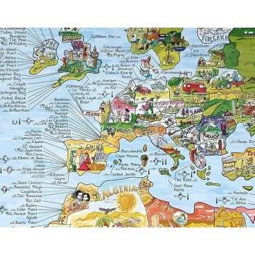 Surf Maps World Map for Surf Enthusiasts and Decor