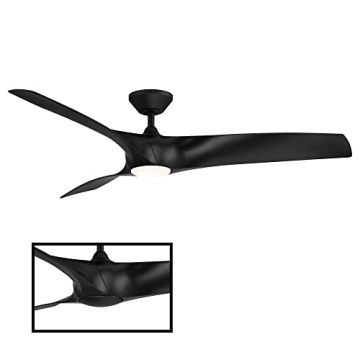 Zephyr Smart 3-Blade Ceiling Fan 62in with LED Light