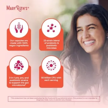 MaryRuth Organics Probiotics Women 50B CFU Hormone Gut Health