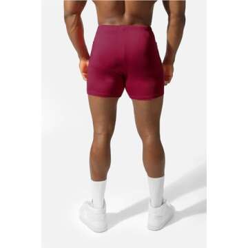 Jed North Men's 4" Inseam Bodybuilding Gym Shorts with Zipper Pockets Powerlifting Gym Shorts