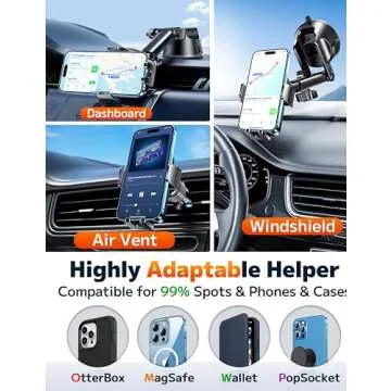 Qifutan Universal Car Phone Mount for Easy Access