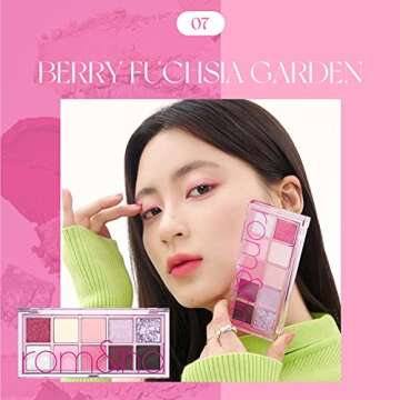 rom&nd Better Than Palette 102g (07 Berry Fuchsia Garden) | Eye Makeup Palette, Matte & Shimmer Eye ...