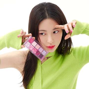 rom&nd Better Than Palette 102g (07 Berry Fuchsia Garden) | Eye Makeup Palette, Matte & Shimmer Eye Shadow, Sparkling Glittery, various 10 shades, Long Lasting, High Pigmented, Blendable, Warm Tones