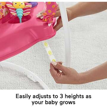 Fisher-Price Baby Bouncer Rainforest Jumperoo Musical Activity Center with Lights Sounds & Developmental Toys