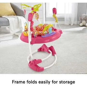 Fisher-Price Baby Bouncer Rainforest Jumperoo Musical Activity Center with Lights Sounds & Developmental Toys
