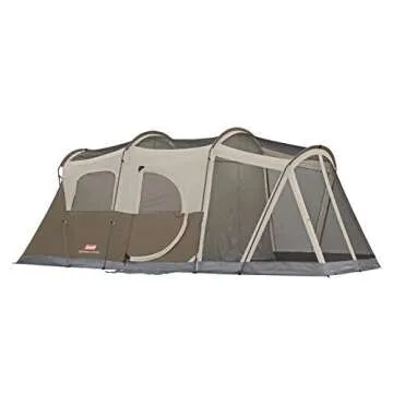 Coleman WeatherMaster Camping Tent with Screened Porch, Weatherproof 6-Person Family Tent with Inclu...
