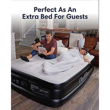 OlarHike Inflatable Queen Air Mattress with Built-in Pump
