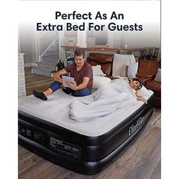 OlarHike Inflatable Queen Air Mattress with Built-in Pump