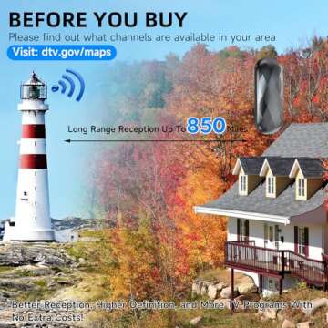 880+ Miles Range for TV Antenna, Newest Digital TV Antenna for Indoor Outdoor, TV Antenna for Smart TV/Older TV Support 8K 4K 1080P, Amplified Antenna with 32FT Coax Cable & Signal Booster